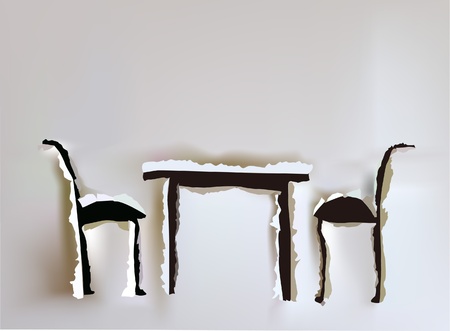 table and chairsのイラスト素材