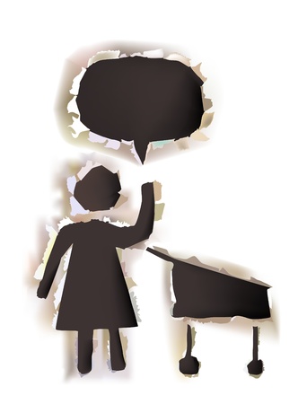 woman speaking aboout shoppingのイラスト素材