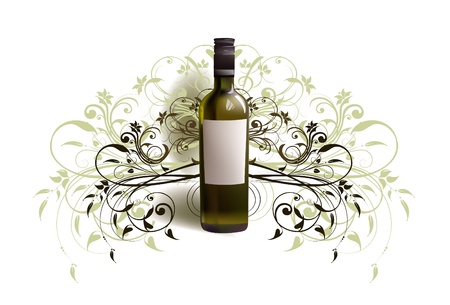 wine bottle backgroundのイラスト素材