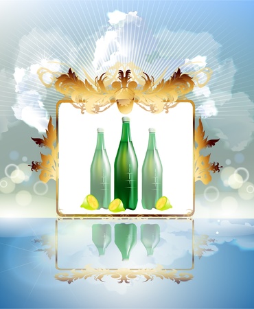 fresh water backgroundのイラスト素材