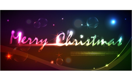 neon Merry Christmasのイラスト素材