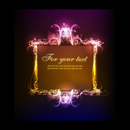 neon frameのイラスト素材