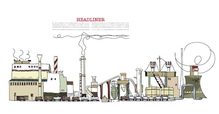 industrial zone illustrationのイラスト素材