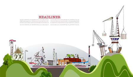 port illustrationのイラスト素材