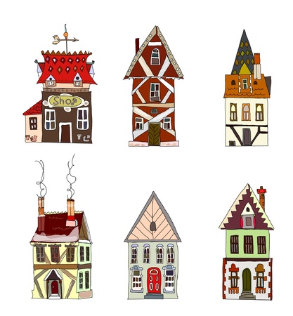 Houses setのイラスト素材