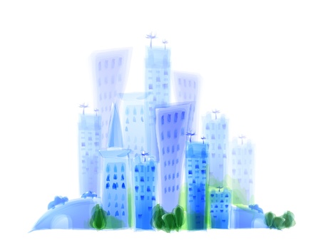 modern cityのイラスト素材