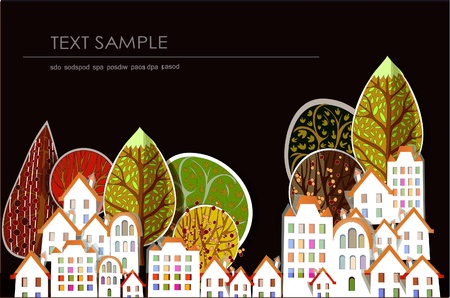 city and park abstract backgroundのイラスト素材