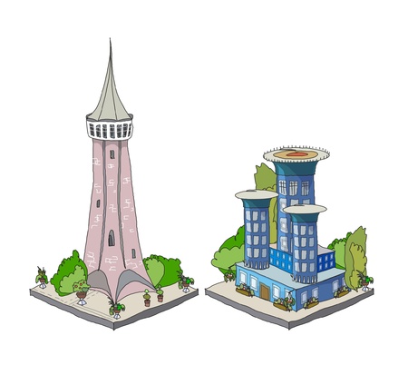 city iconsのイラスト素材