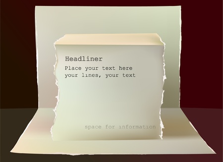 ripped paper pop-up design のイラスト素材