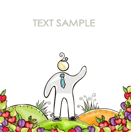 harvest background  Happy world  collectionのイラスト素材