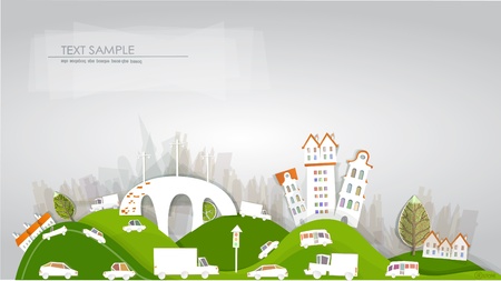 city and roads  White city  collectionのイラスト素材