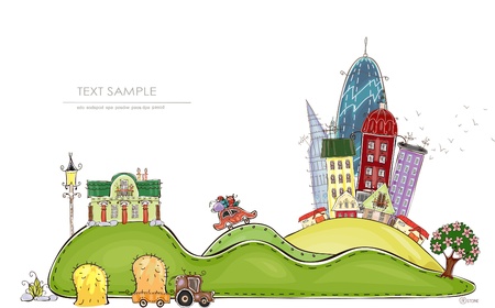 City backgroundのイラスト素材