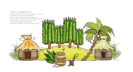 jungle background  Happy world  collectionのイラスト素材