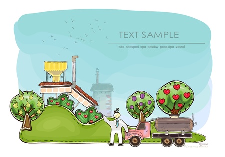 farm factory  Happy world  collectionのイラスト素材