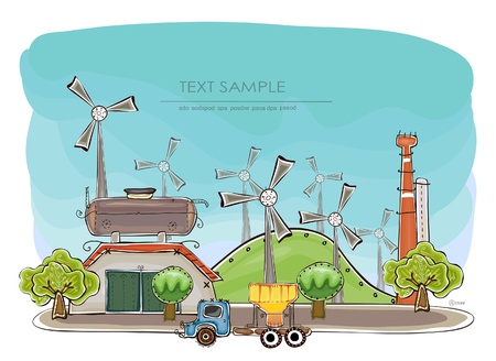 industrial background   Happy world  collection のイラスト素材