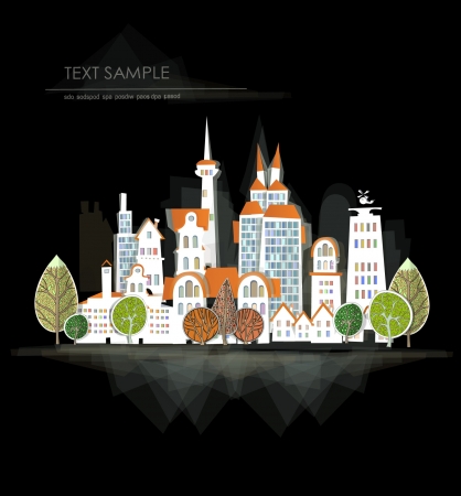 city backgroundのイラスト素材