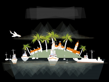 life on the island backgroundのイラスト素材