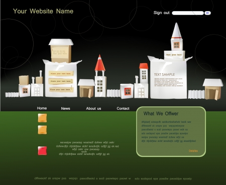 web templateのイラスト素材