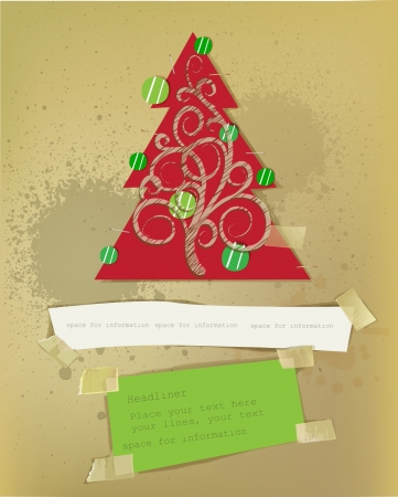 Christmas paper setのイラスト素材