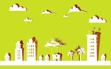 City backgroundのイラスト素材