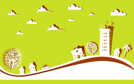 city backgroundのイラスト素材