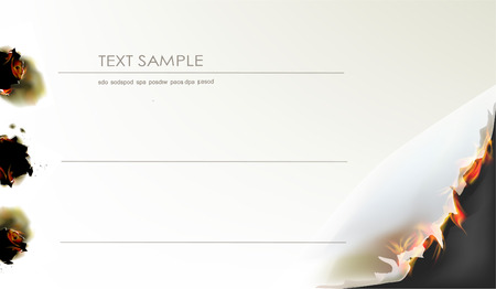 Ripped paper background and flameのイラスト素材