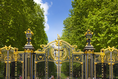LONDON, UK - MAY 14, 2014  - Brits chilling up in Green park near the Buckingham palaceのeditorial素材