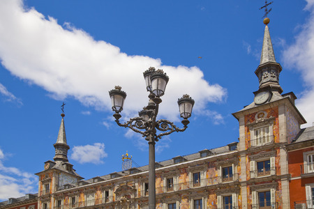 MADRID, SPAIN - MAY 28, 2014  Plaza Mayor and tourist, Madrid city centreのeditorial素材