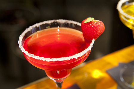 MADRID, SPAIN - MAY 28, 2014  Cocktails and refreshing alcoholic s drinks in Mercado San Miguel market, famous food market in the centre of Madridのeditorial素材