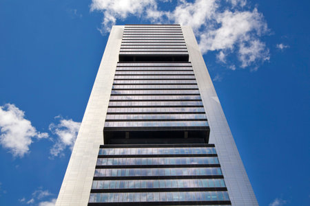 MADRID, SPAIN - July 22, 2014  Madrid city, business centre, modern skyscrapers