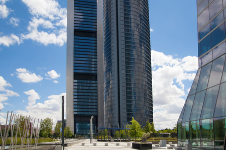MADRID, SPAIN - July 22, 2014  Madrid city, business centre, modern skyscrapersのeditorial素材