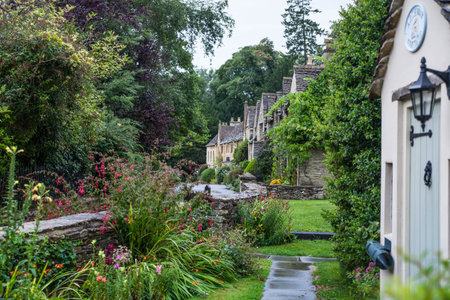 WILTSHIRE, CHIPPENHAM, UK - AUGUST 9, 2014: Castle Combe, unique old English village and luxury golf...