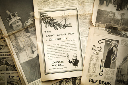Vintage news paper backgroundのeditorial素材