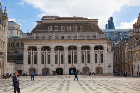 LONDON, UK - JUNE 30, 2014: Guildhall Yard buildings, originated 1440のeditorial素材