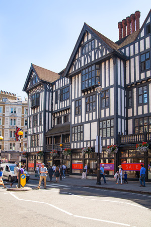 LONDON, UK - 22 JULY, 2014: Liberty house 1875, luxury shop and office building in the centre of Londonのeditorial素材