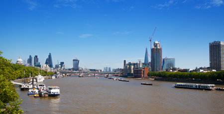 LONDON, UK - 22 JULY, 2014: London view from London bridge