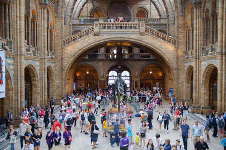 National History Museum, is one of the most favourite museum for families in London.のeditorial素材