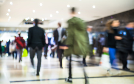 Business people moving blur. People walking in rush hour. Business and modern life conceptのeditorial素材