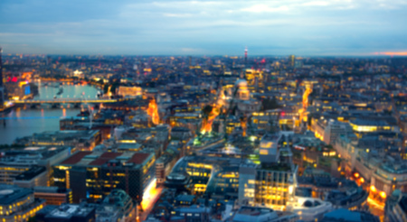 London at sunset, panoramic viewの写真素材