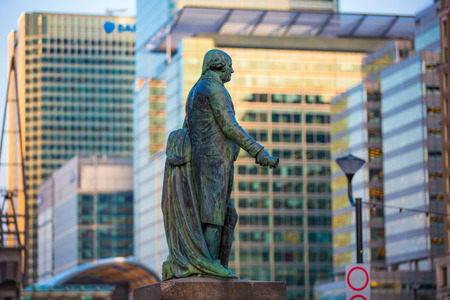 LONDON, UK - SEPTEMBER 9, 2015:  Office buildings at sunsetのeditorial素材