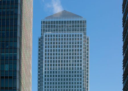 LONDON UK - SEPTEMBER 10, 2015 - City of London view, modern buildings of offices, banks and...