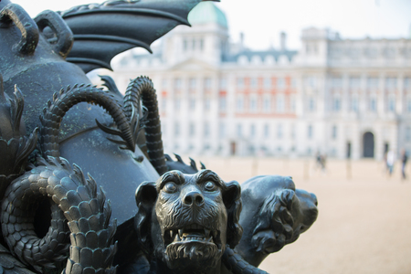 Canon decorated with dragon, Whitehall, Royal Horse Guard Palaceのeditorial素材