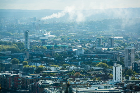 LONDON, UK - OCTOBER 14, 2015. London panorama, South side residential ariaのeditorial素材
