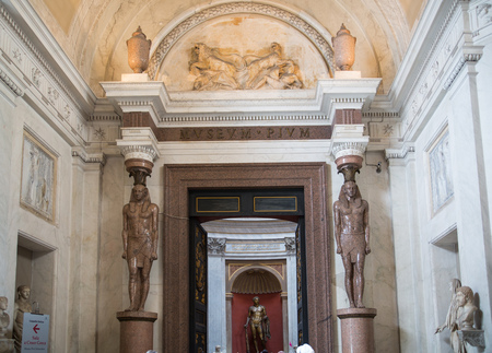 ROME, ITALY - APRIL 8, 2016: Roman marble sculptures from Museums of Vatican.のeditorial素材