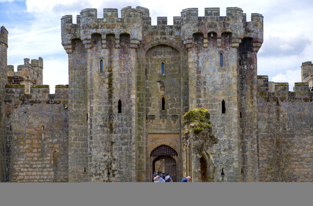 BODIAM, UK - 1 MAY, 2016:  Bodiam Castle 14th-century moated fortification.  Englandのeditorial素材