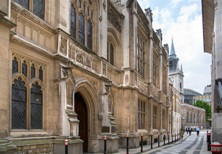 LONDON, UK - 17 may, 2016: City of London. Guildhall Yard office buildings