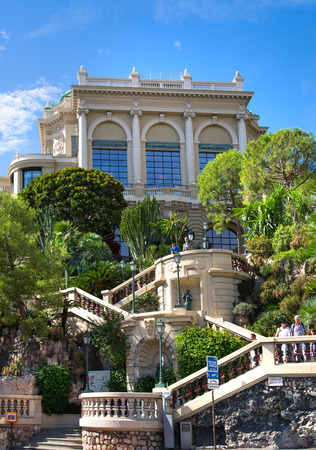 Monaco, Monte Carlo - September 17, 2016: Buddha Bar, luxury bar locates on the back of the Grand Casing Monte Carloのeditorial素材
