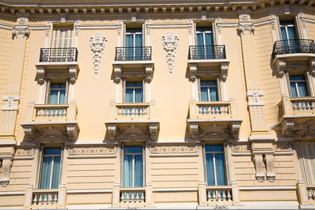 Monaco, Monte Carlo - September 17, 2016: Residential building with luxury apartments, locates close to Grand Casinoのeditorial素材