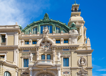 Monaco, Monte Carlo - September 17, 2016: The Grand casino Monte Carlo, gambling and entertainment complex in Cote de Azul.のeditorial素材