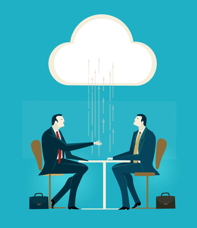 Business meeting. Two business men discuss the project. Business concept collection.の写真素材